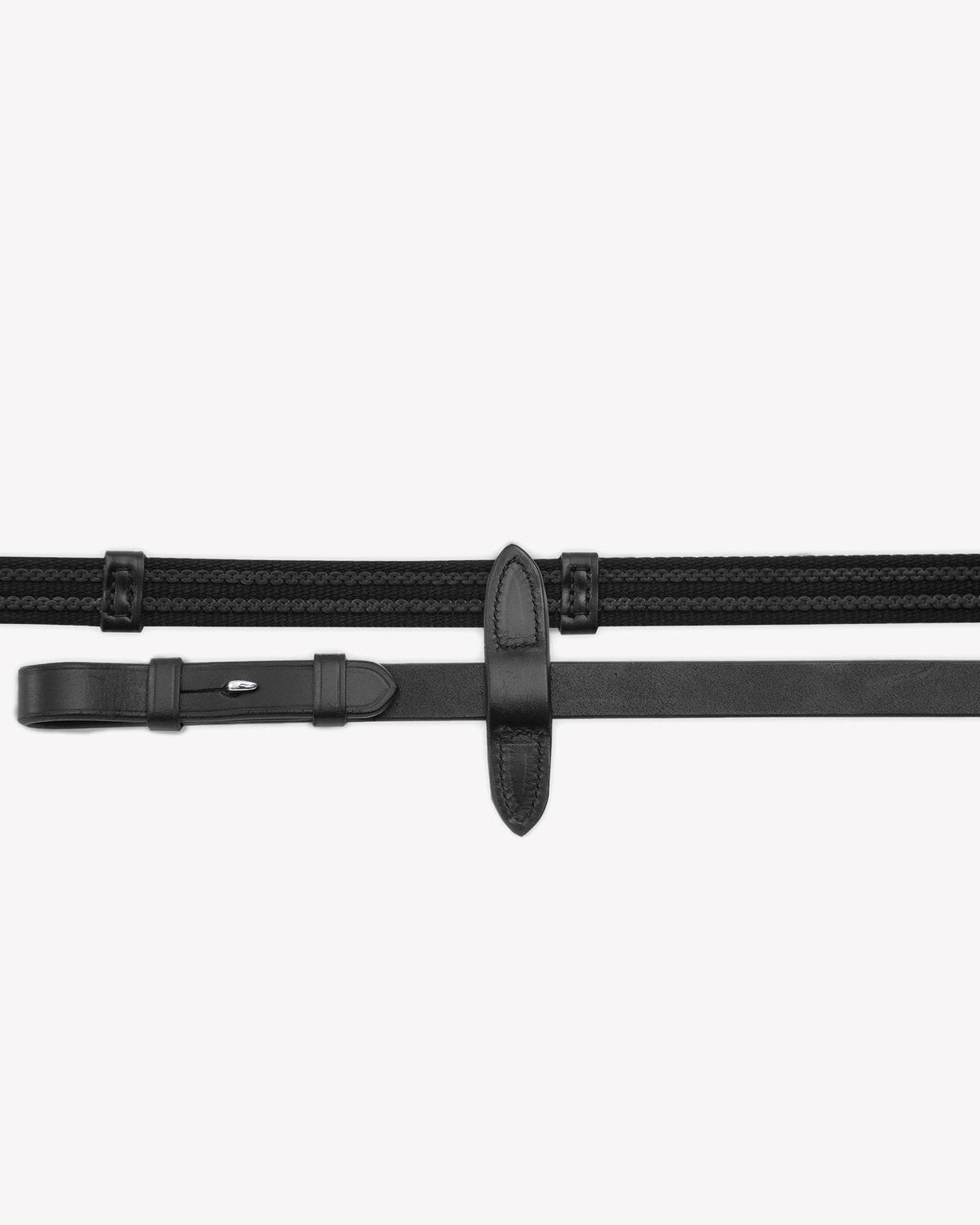 Premier Equine Domenico Web & Rubber Grip Reins Black