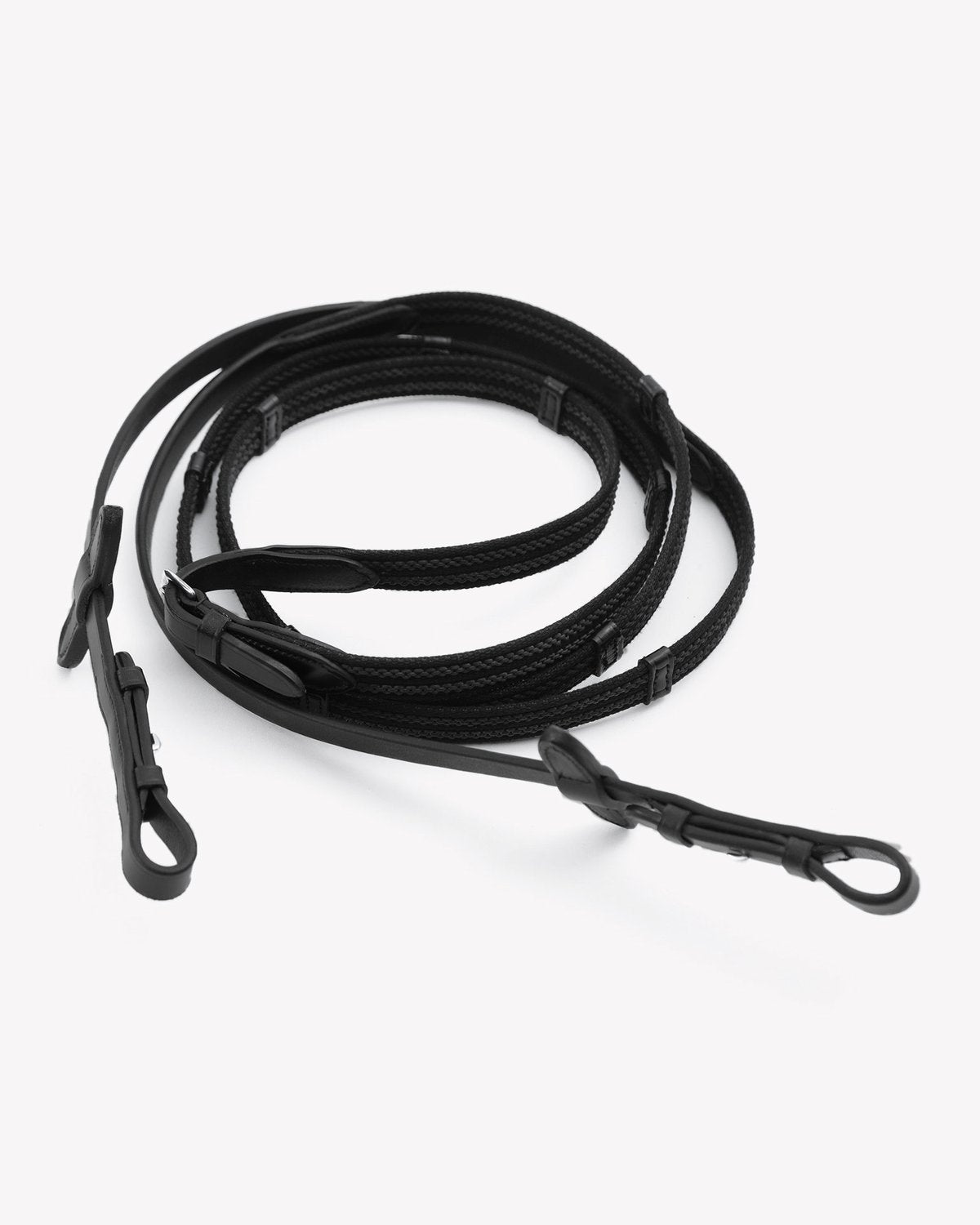 Premier Equine Domenico Web & Rubber Grip Reins Black