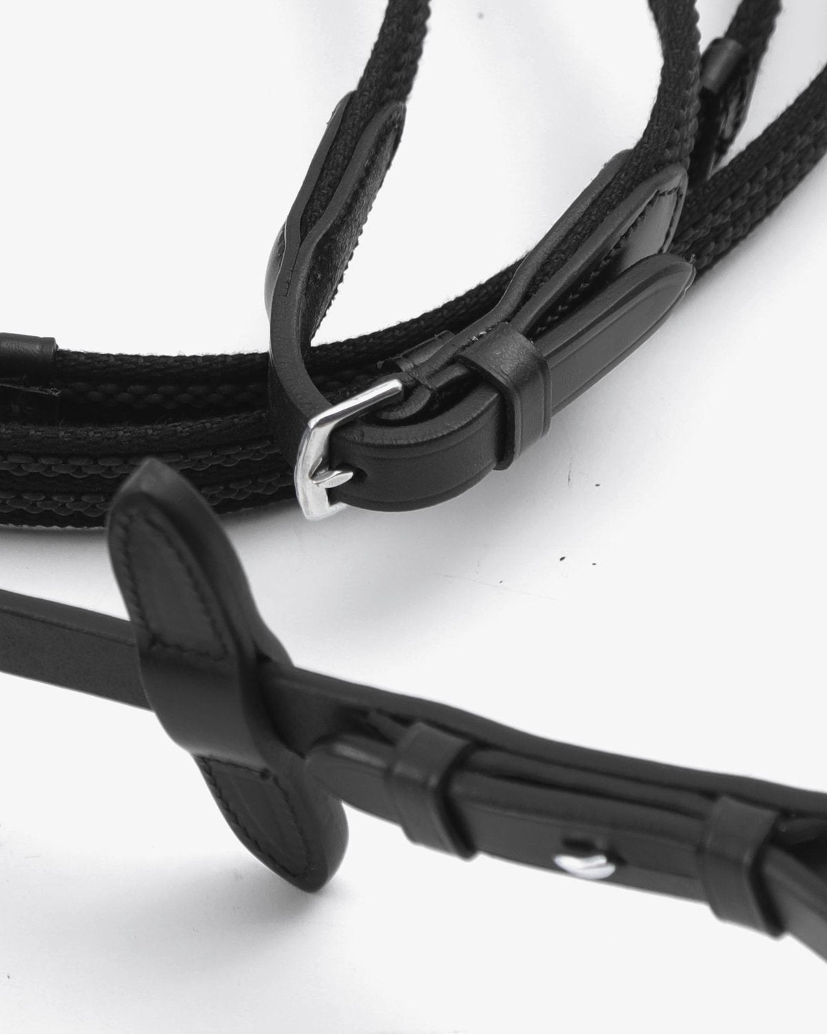 Premier Equine Domenico Web & Rubber Grip Reins Black