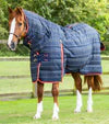 Premier Equine Domus 400g Combo Stable Rug - Heavyweight Warm Horse Blanket with Neck Cover - Check Pattern