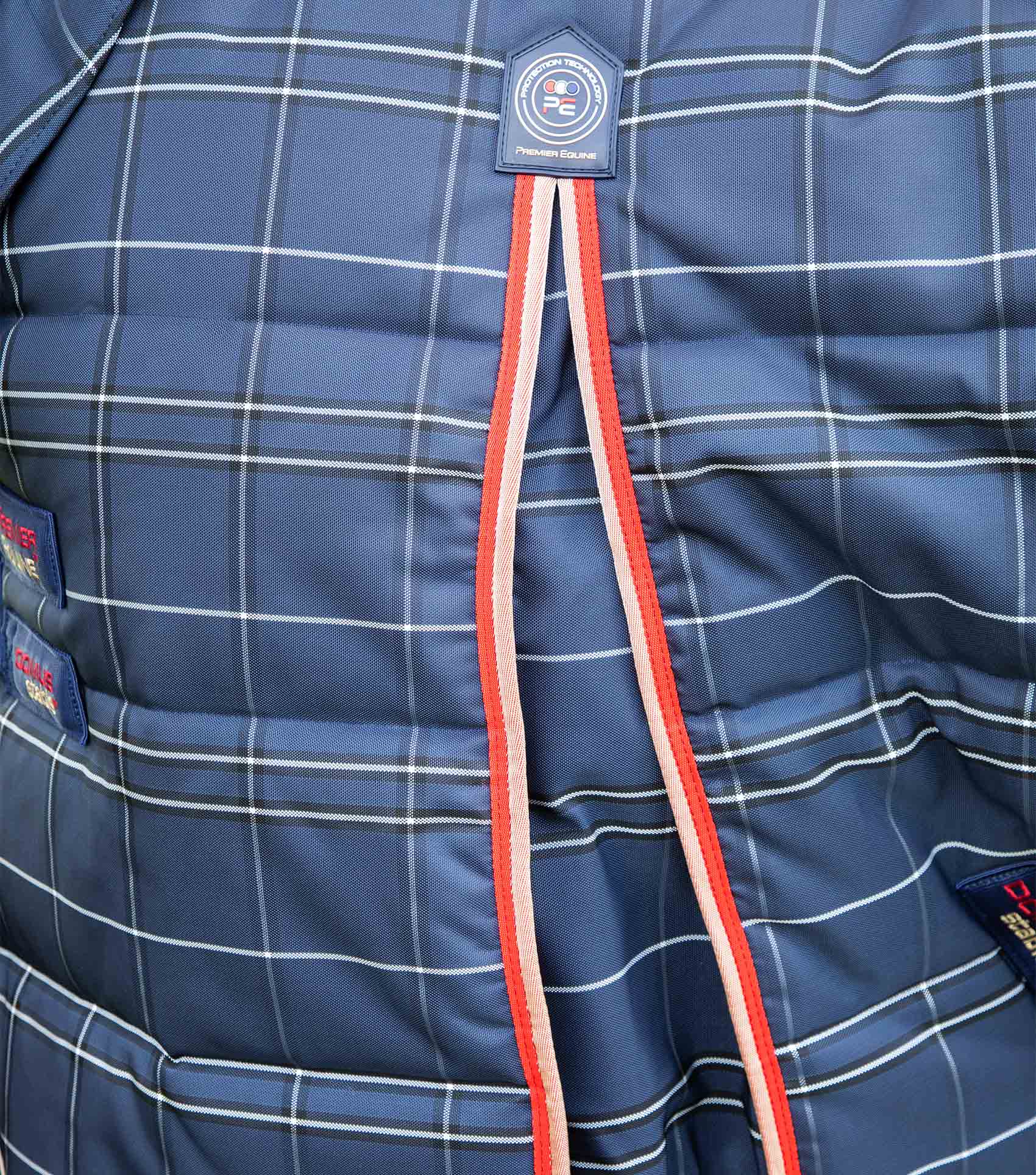 PREMIER EQUINE Domus 400g Stable Rug - Navy Check, Heavyweight Equine Rug