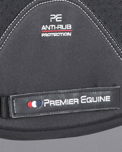 Premier Equine Dressage Saddle Pad: Black Airtechnology Shockproof Wool Lined Pad for Horses