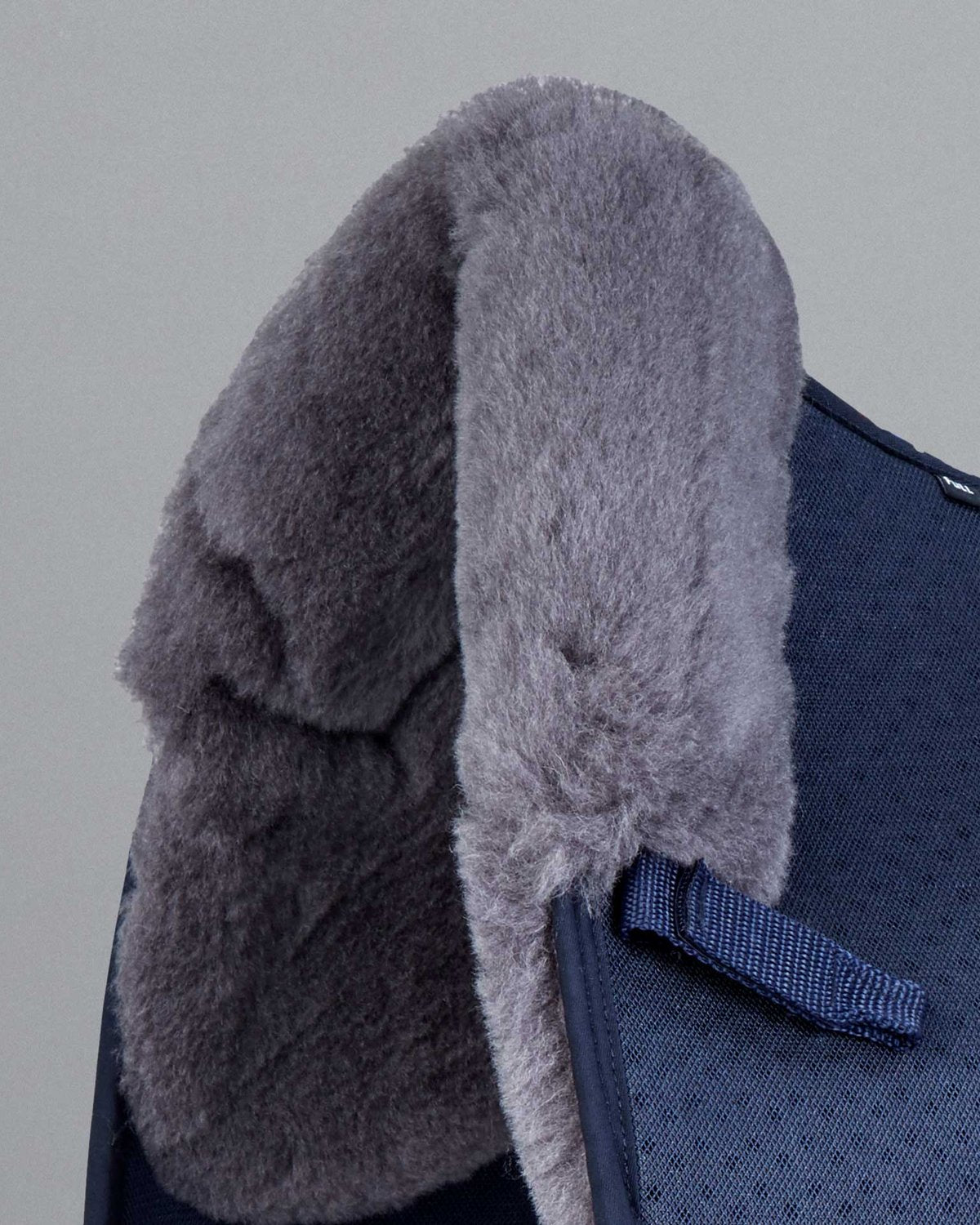 PREMIER EQUINE Dressage Saddle Pad: Navy/Grey Wool, AirTechnology, Shockproof Design