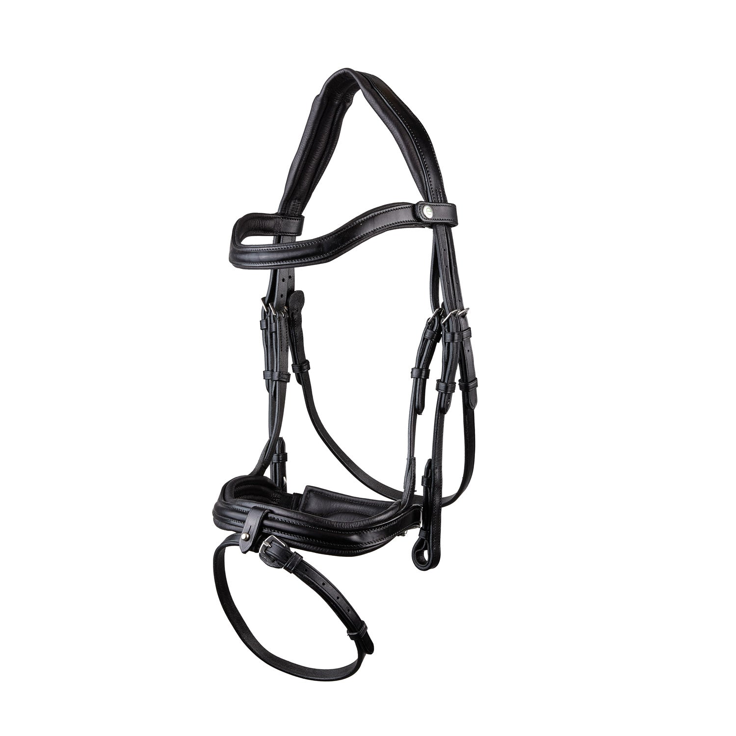 Ecorider Kilkenny Black Horse Bridle - Anatomic Padded Leather Bridle for Riding