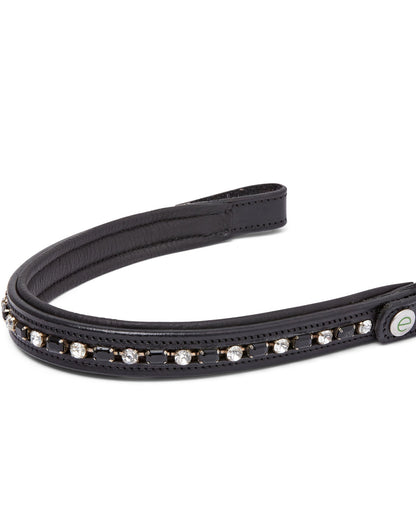 ECORIDER NOUVEAU BLACK Browband - Diamante Horse Browband, Bling Equestrian Browband - Equiflair