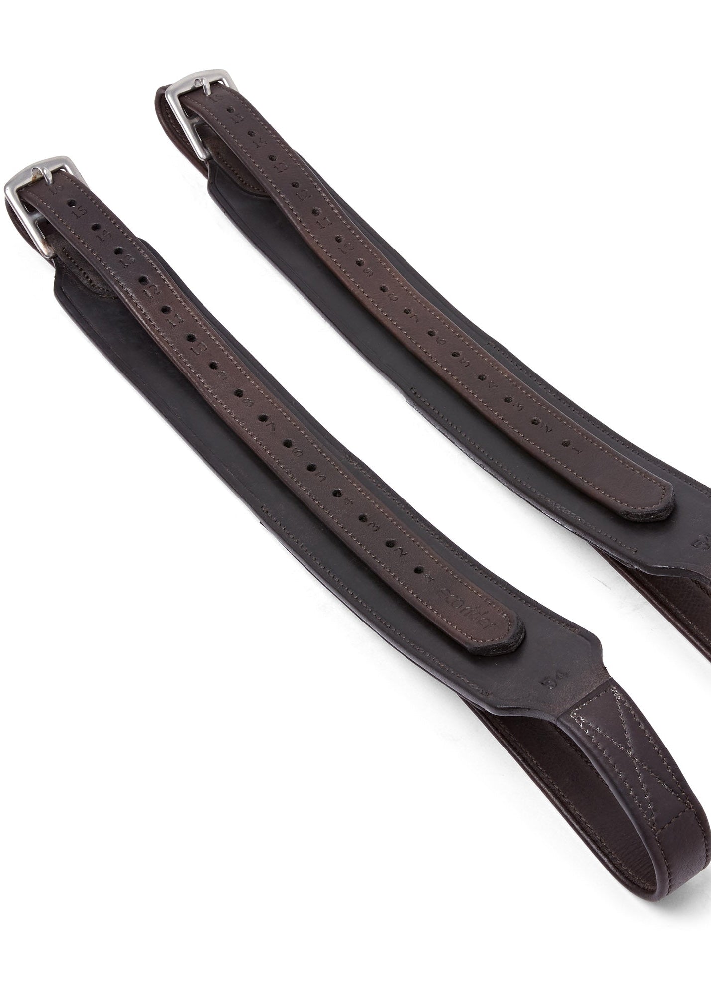 Ecorider Balance Stirrup Leathers - Brown Leather - Horse Riding Equipment - location-31143526467-outofstock…