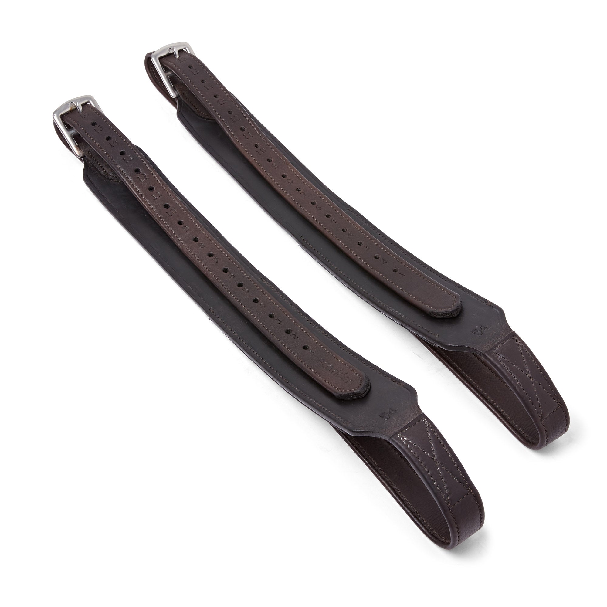 Ecorider Balance Stirrup Leathers - Brown Leather - Horse Riding Equipment