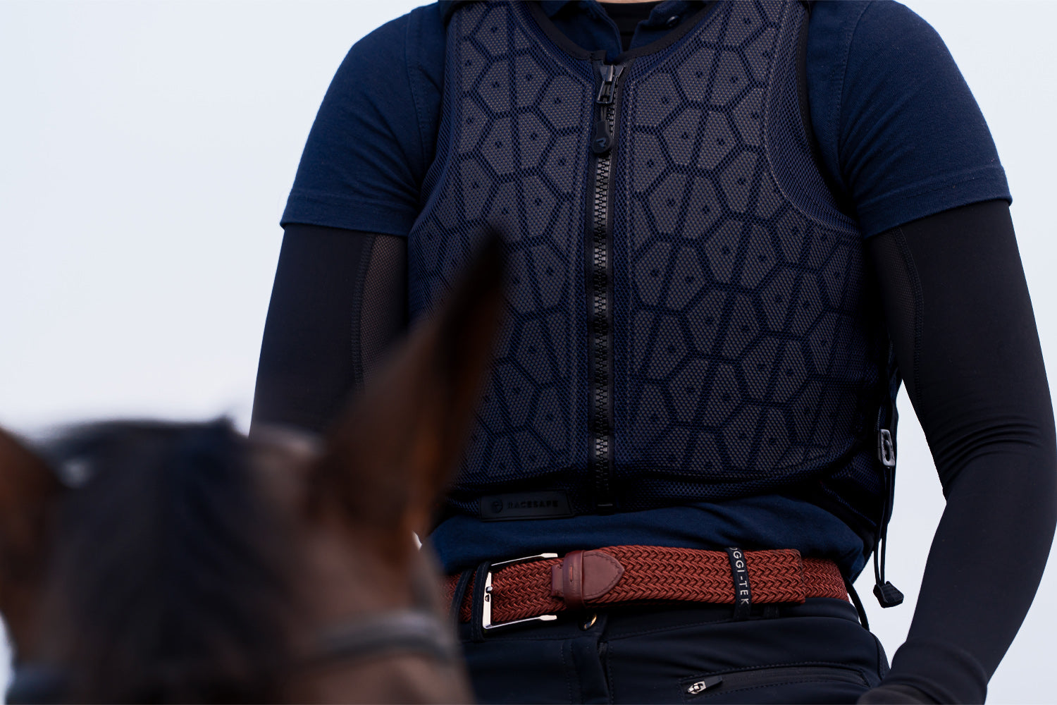 RACESAFE HX3 Body Protector in Navy: Equestrian Safety Gear from Equiflair - UK Made