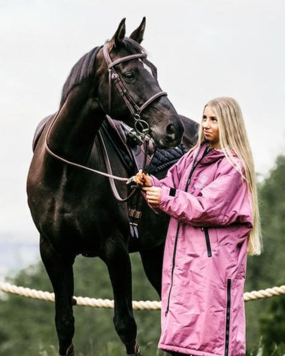 EQUIDRY waterproof horse riding raincoat | All Rounder Original Women's | valerian with horse