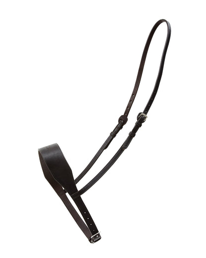ECORIDER 2" Flat Noseband | Premium Horse Tack | Equiflair - Wide Leather Noseband - Leatherwork brown