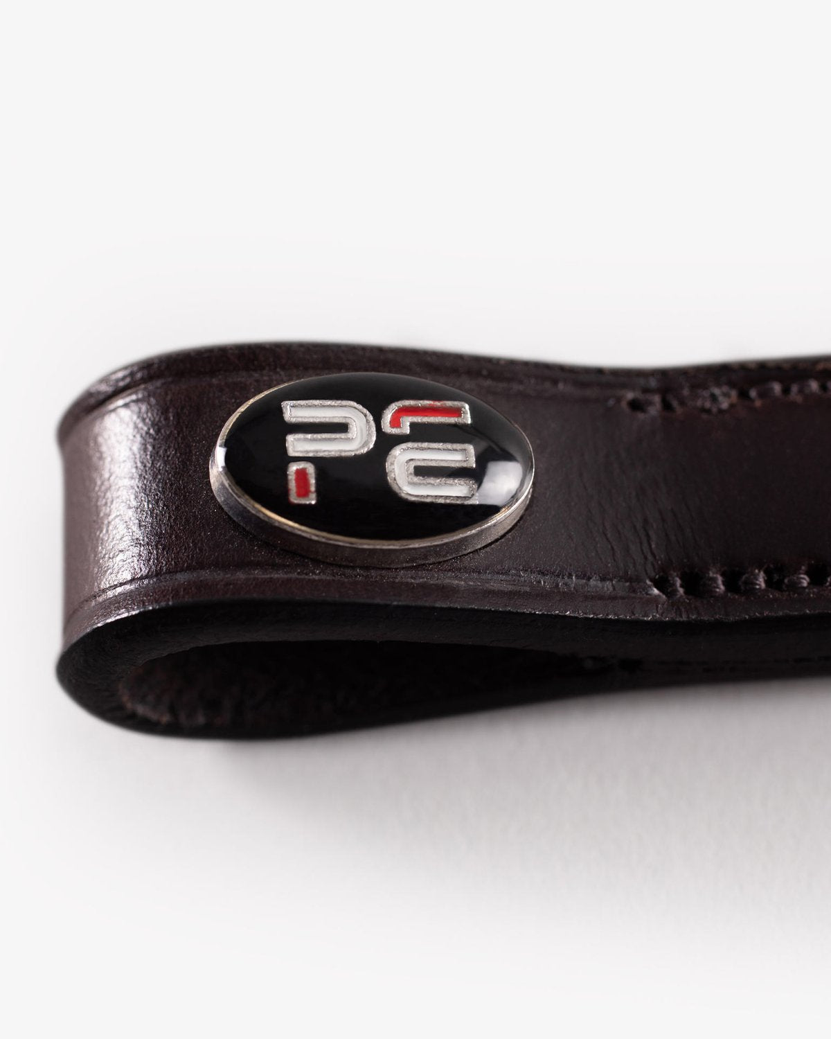 Premier Equine Elaborare Brown Diamante Browband: Italian leather equestrian browband with subtle sparkle.