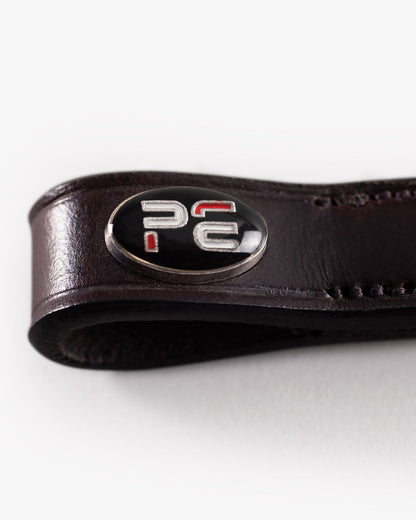 Premier Equine Elaborare Brown Diamante Browband: Italian leather equestrian browband with subtle sparkle.