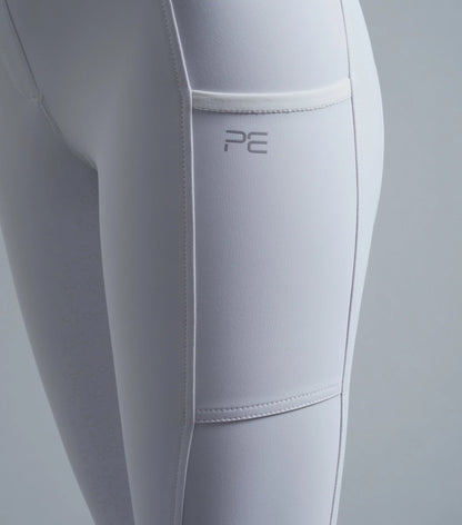 Premier Equine Ladies Riding Tights - Gel Seat Equestrian Apparel with PE Logo and Phone Pocket