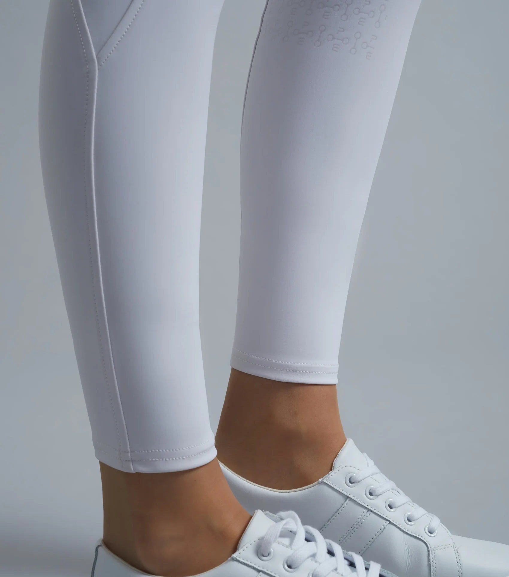 Premier Equine Electra Ladies Full Seat Gel Riding Tights White - Comfortable & Stylish Equestrian Apparel