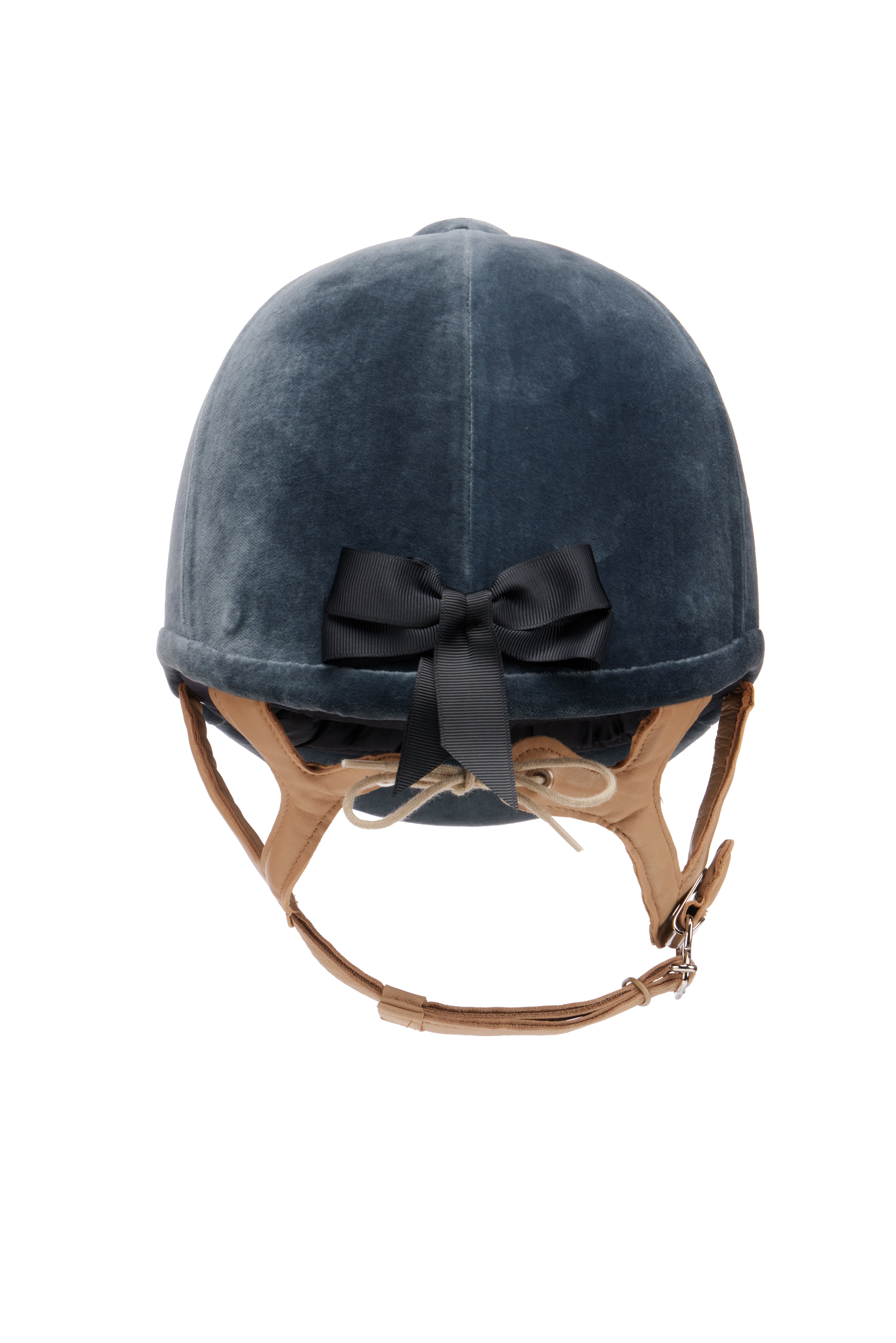 Charles Owen Fian Velvet Riding Helmet - Grey Equestrian Safety Helmet