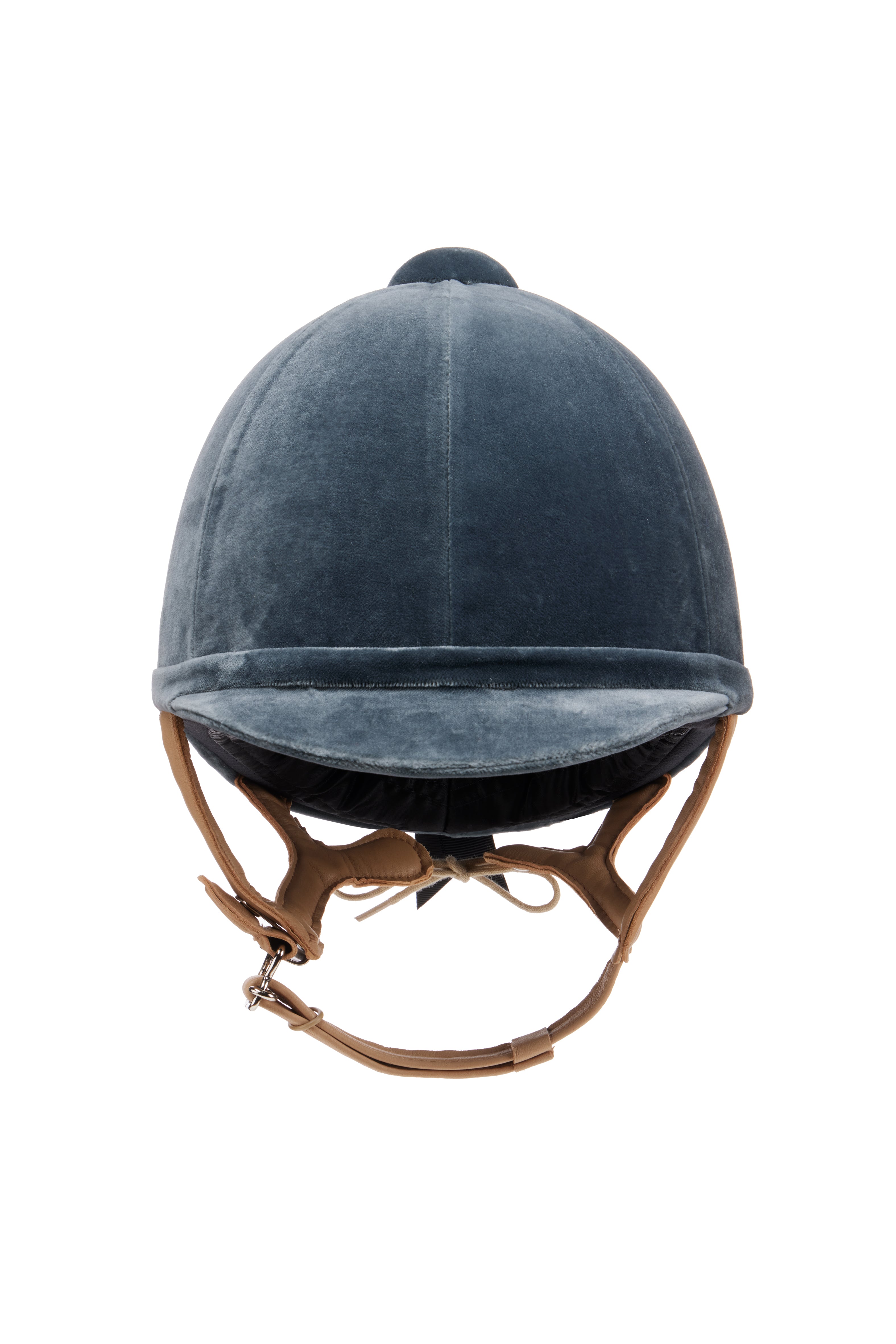 Charles Owen Fian Helmet Grey Velvet Equestrian Riding Helmet. Safety Certified.