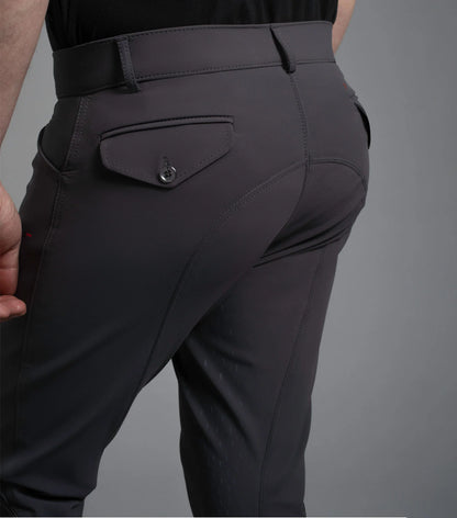Premier Equine Emilio Men's Riding Breeches - Anthracite, Gel Knee Equestrian Pants