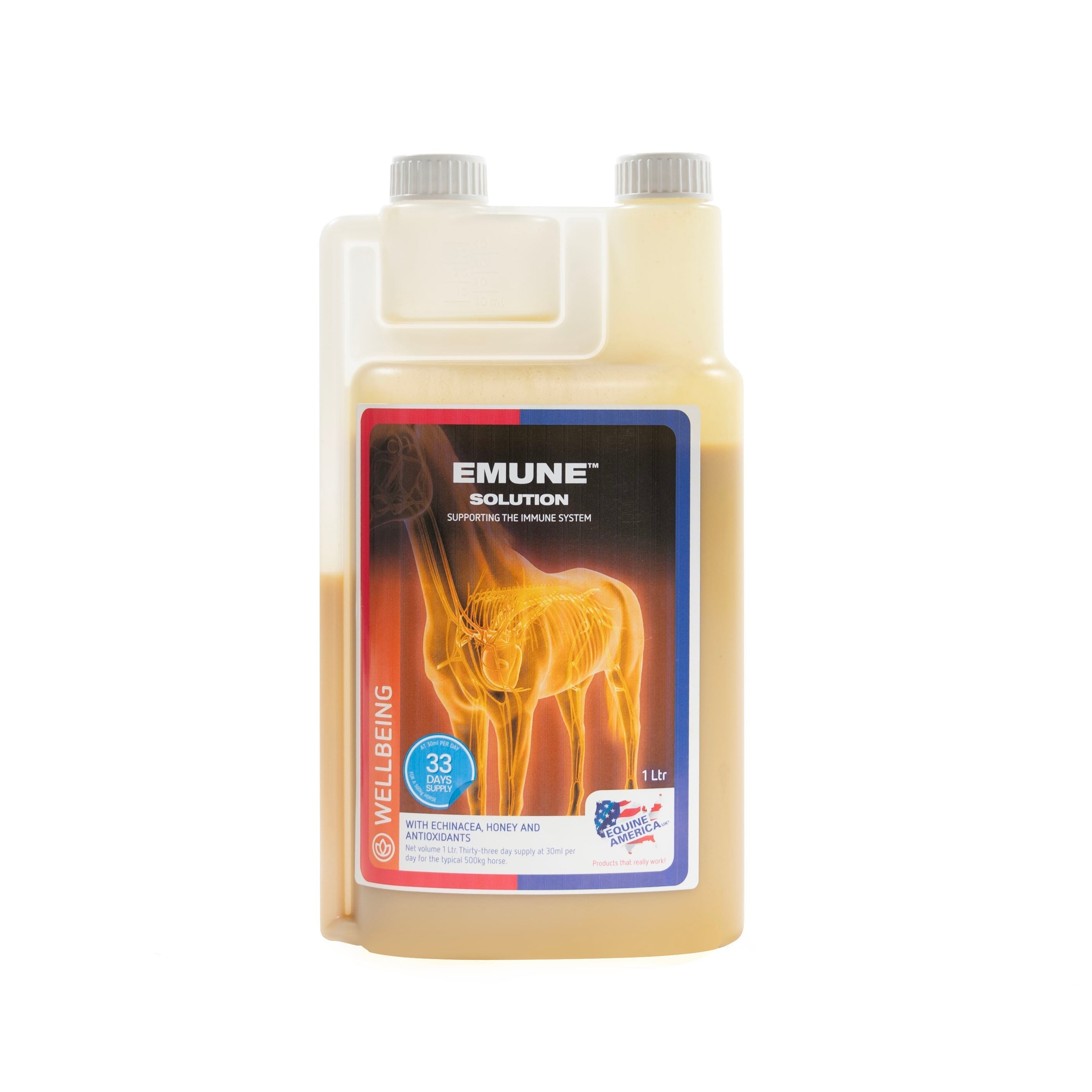 Equine America Emune 1Ltr: Horse Immune Support Liquid Supplement for Horses