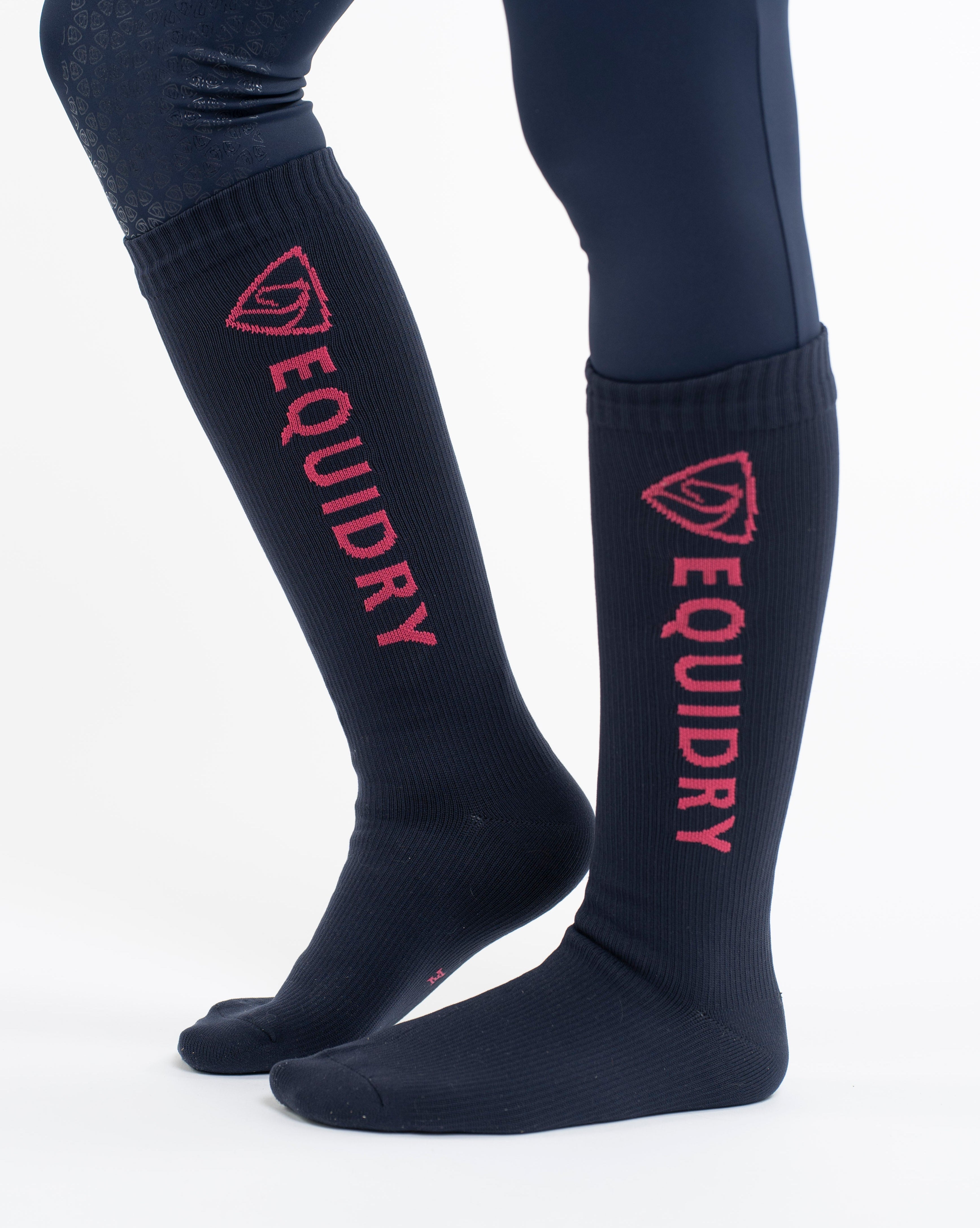 EQUIDRY Waterproof Socks Navy/Raspberry