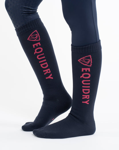 EQUIDRY Waterproof Socks Navy/Raspberry
