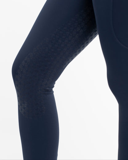 EQUIDRY Water Repellent Leggings Full Seat Women's Navy/Raspberry