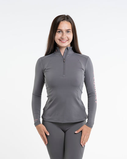 EQUIDRY Women's Water Repellent Base Layer Grey/Pale Pink