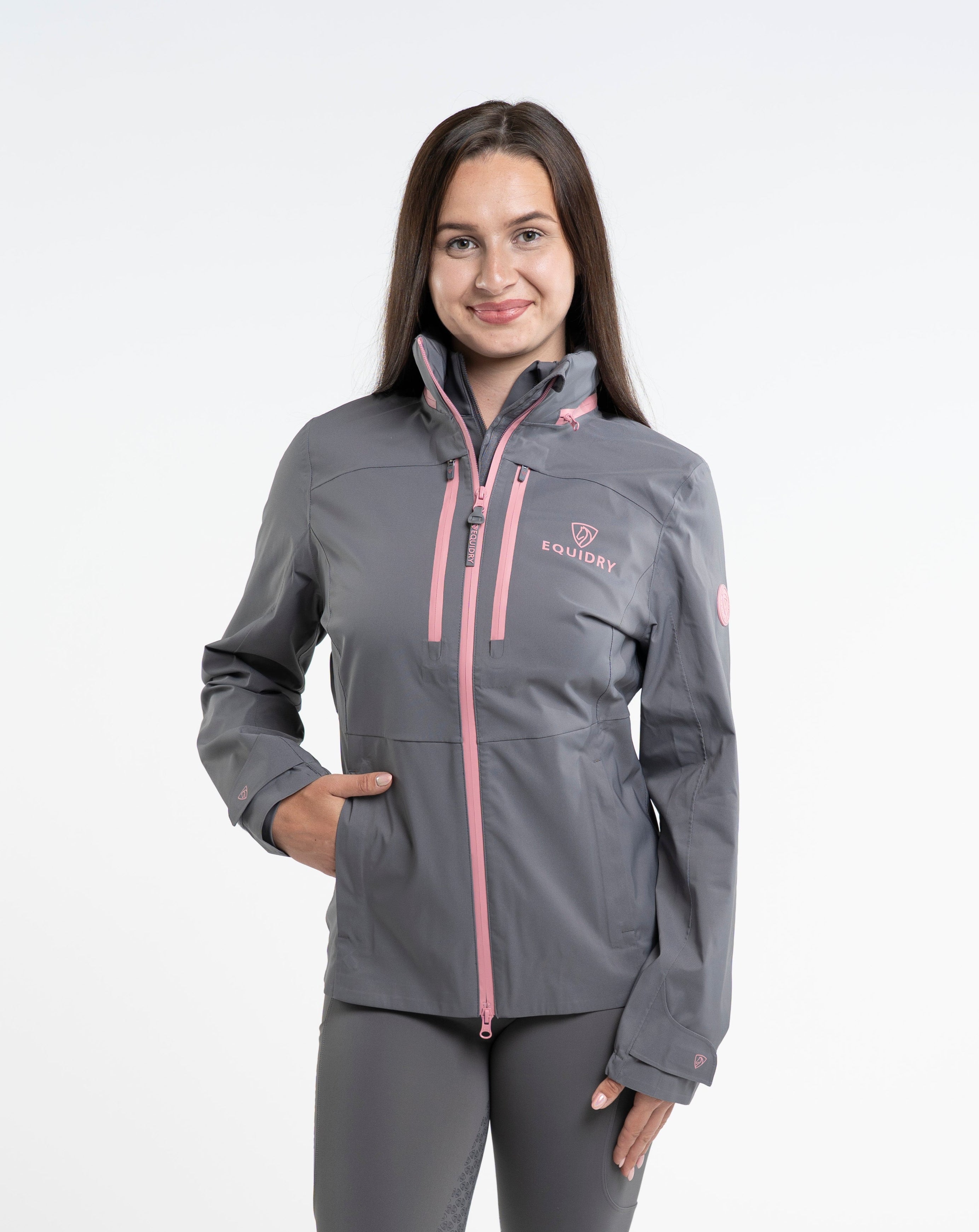 EQUIDRY Varsha Waterproof Riding Jacket Women's - Grey | Equiflair