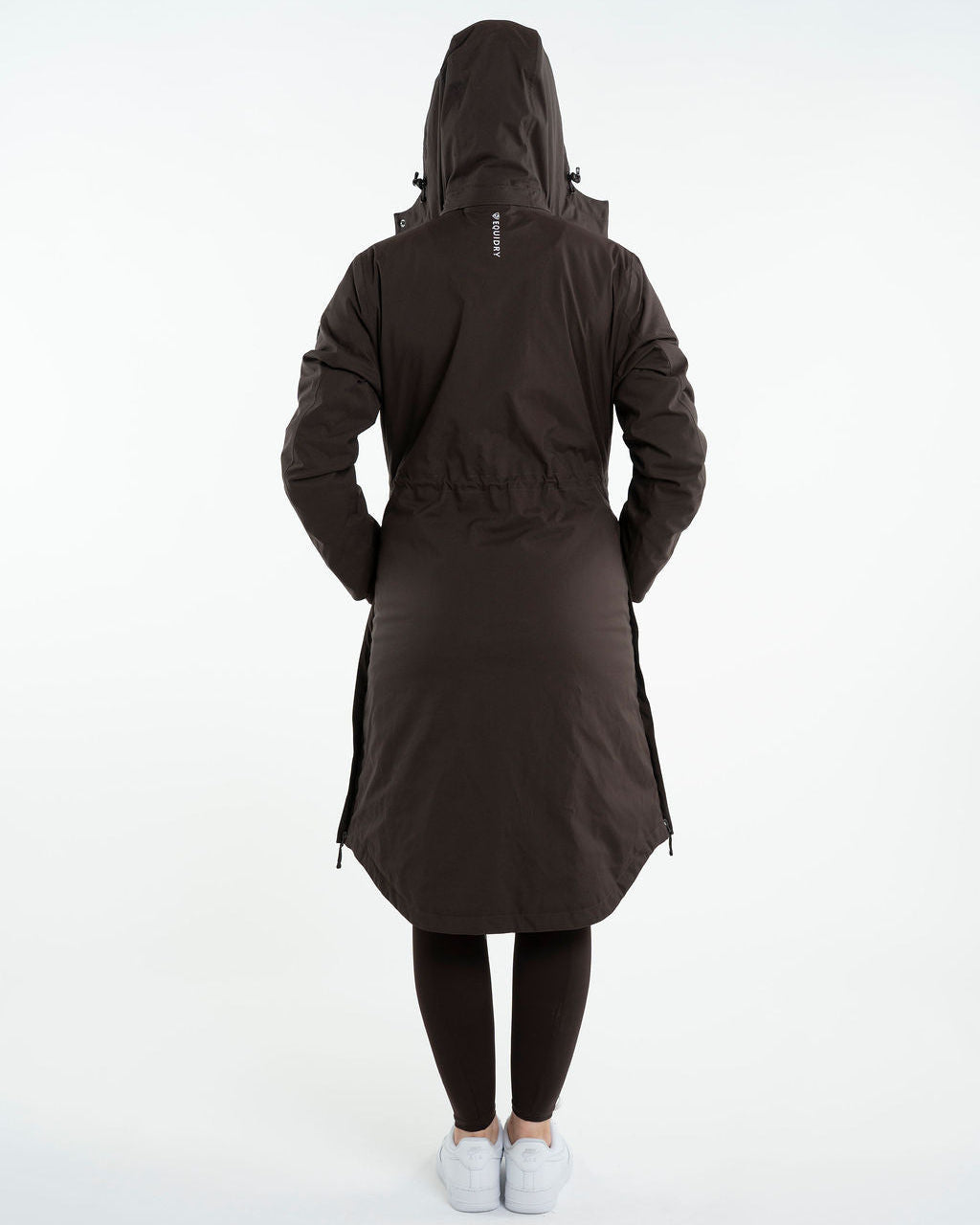 EQUIDRY Women's Bronte Riding Coat Removable Hood Brown