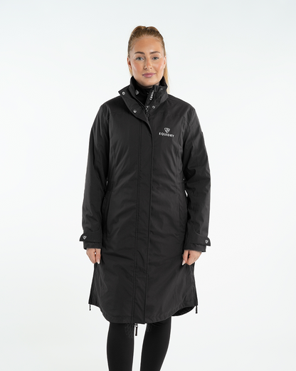 EQUIDRY Women's Bronte Black Riding Coat with Removable Hood