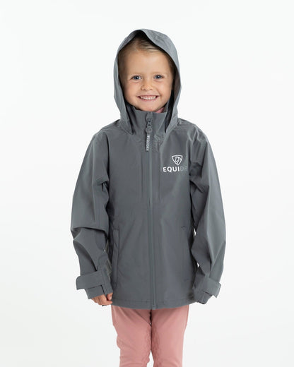 EQUIDRY Nimbus Waterproof Pack Away Jacket Children's Grey