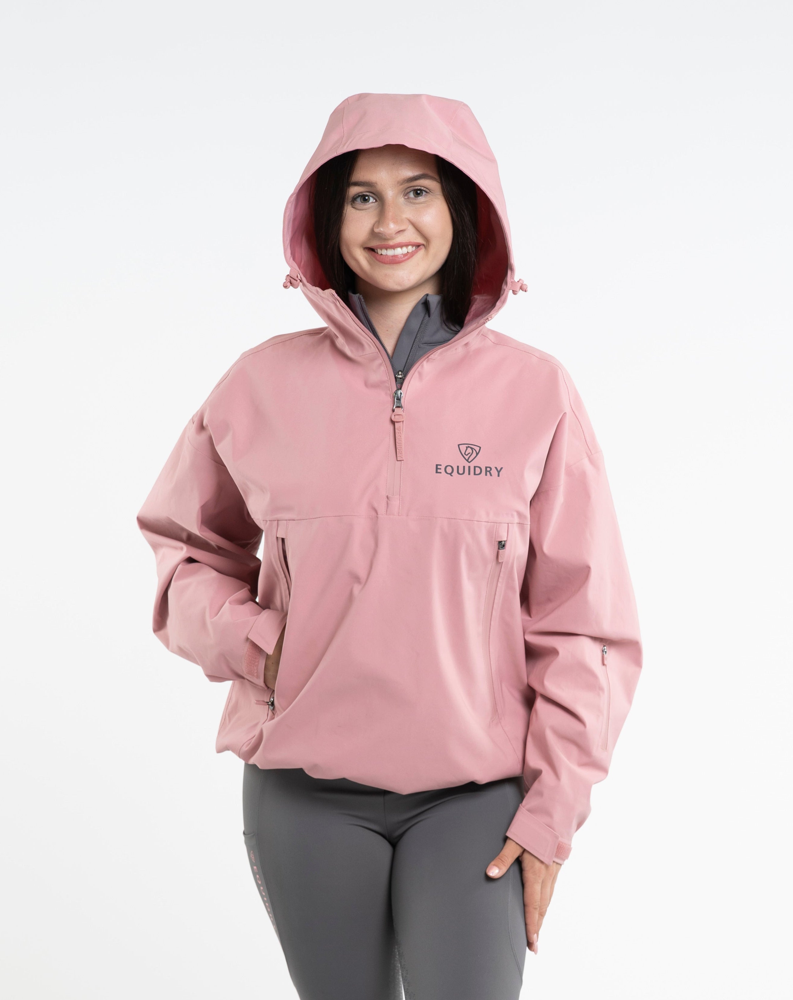 Equidry Women's Storm Smock Pale Pink: Waterproof Riding Jacket, Equiflair