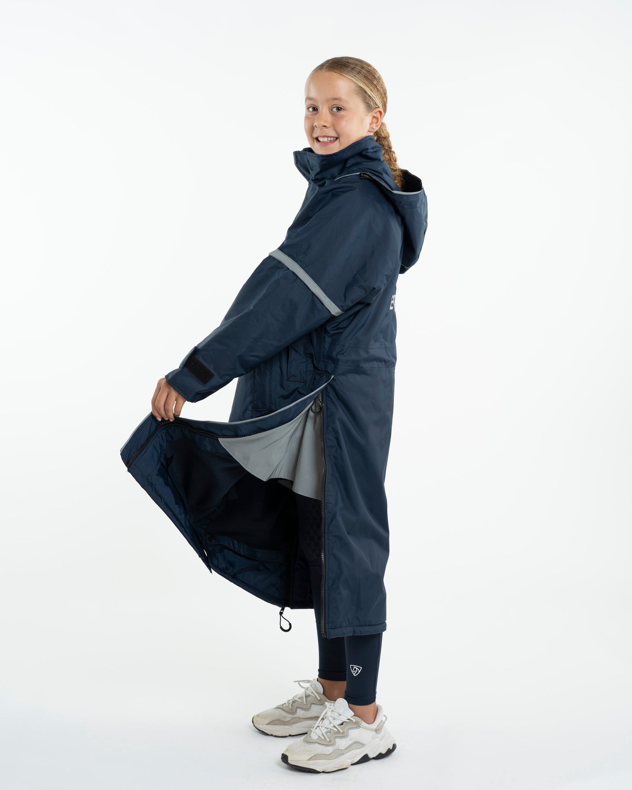 EQUIDRY Evolution Children's Thin Fleece Reflective Navy