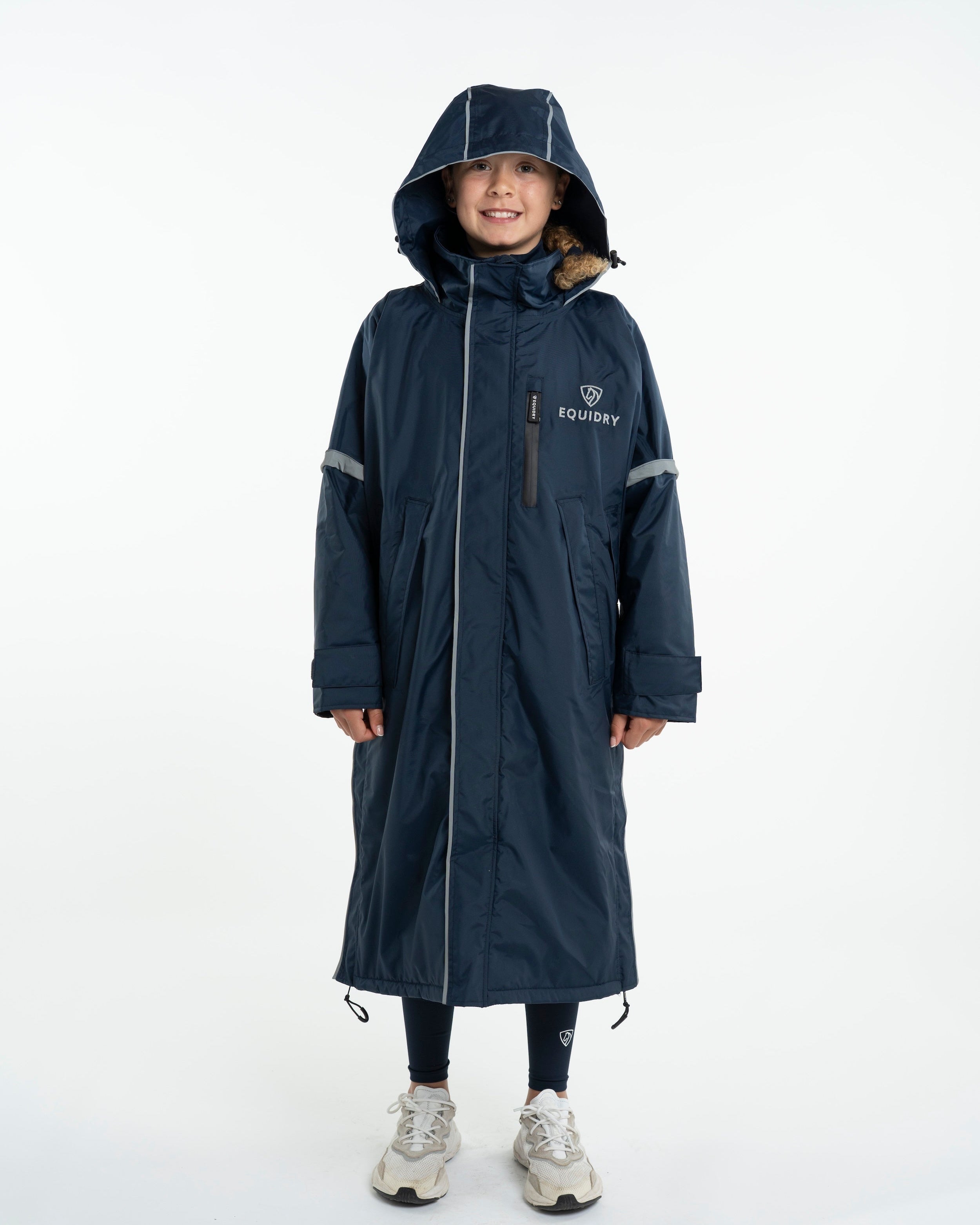 EQUIDRY Evolution Children's Thin Fleece Reflective Navy