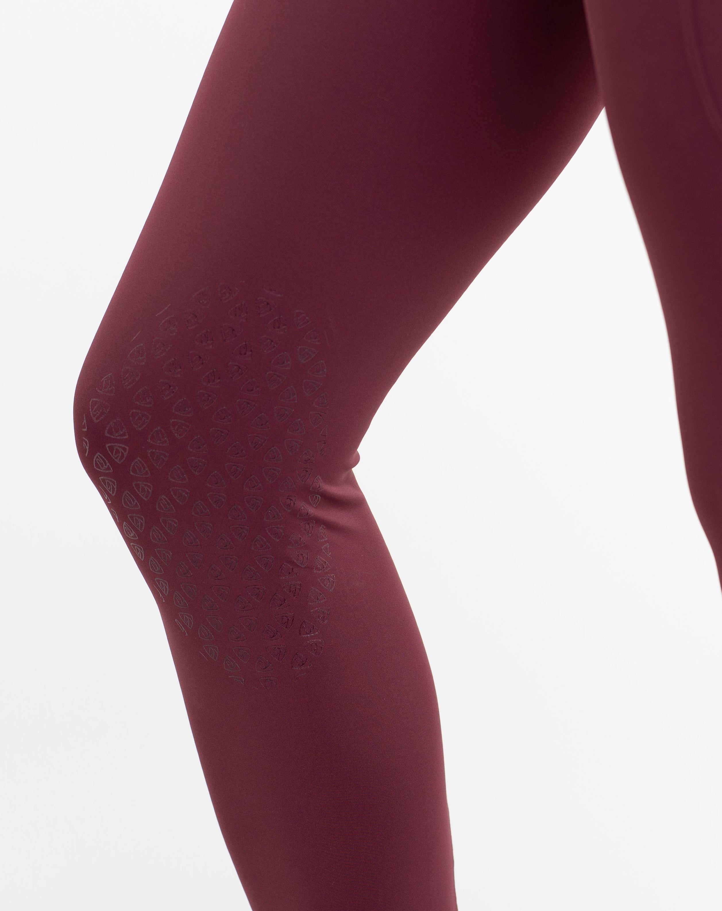 EQUIDRY Water Repellent Leggings Knee Grip Women's Plum/Black