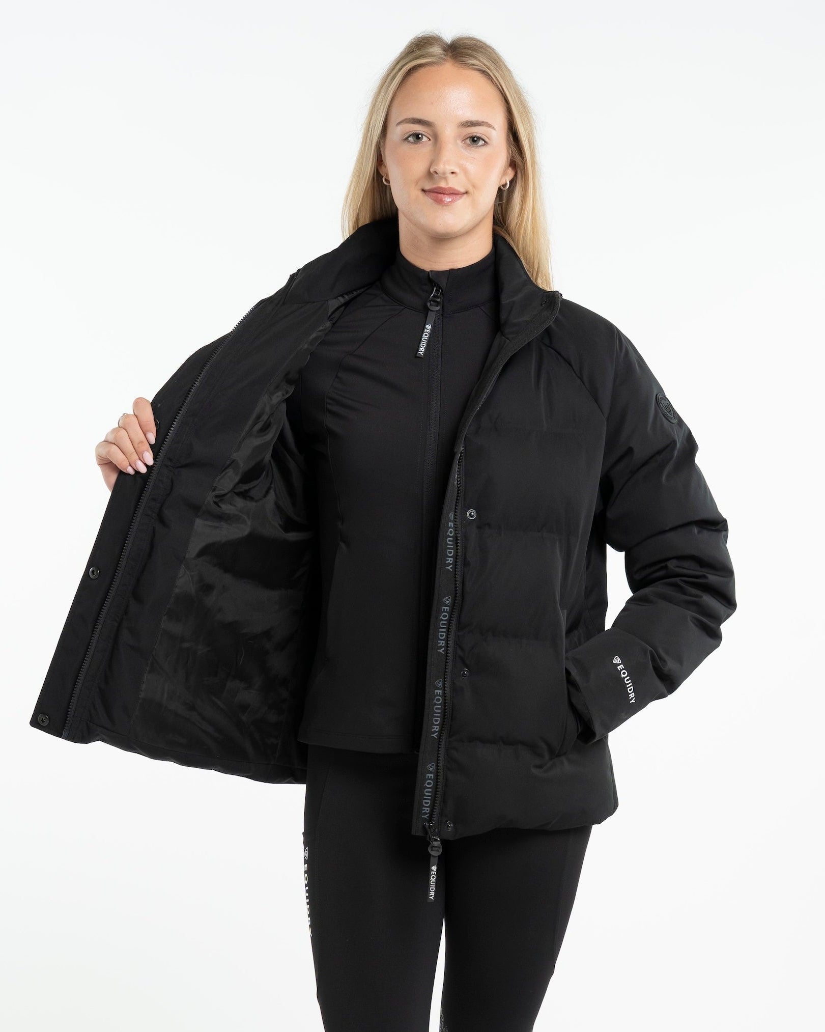 EQUIDRY Talia Women's Waterproof Puffer Jacket Black