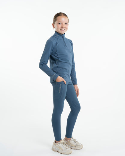 Equestrian Base Layer: Equidry Children's Steel Blue Riding Top & Leggings