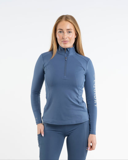 EQUIDRY Women's Water Repellent Base Layer Steel Blue/Silver