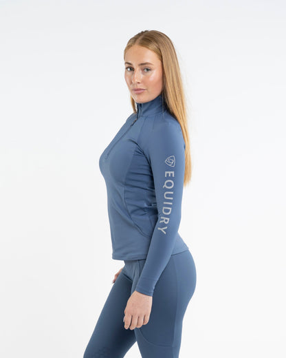 EQUIDRY Women's Water Repellent Base Layer Steel Blue/Silver
