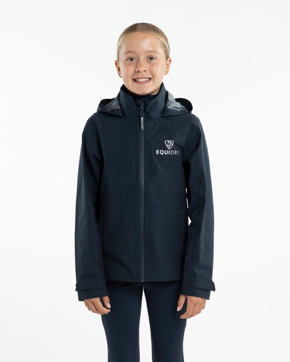 EQUIDRY Nimbus Waterproof Pack Away Jacket Children's Navy