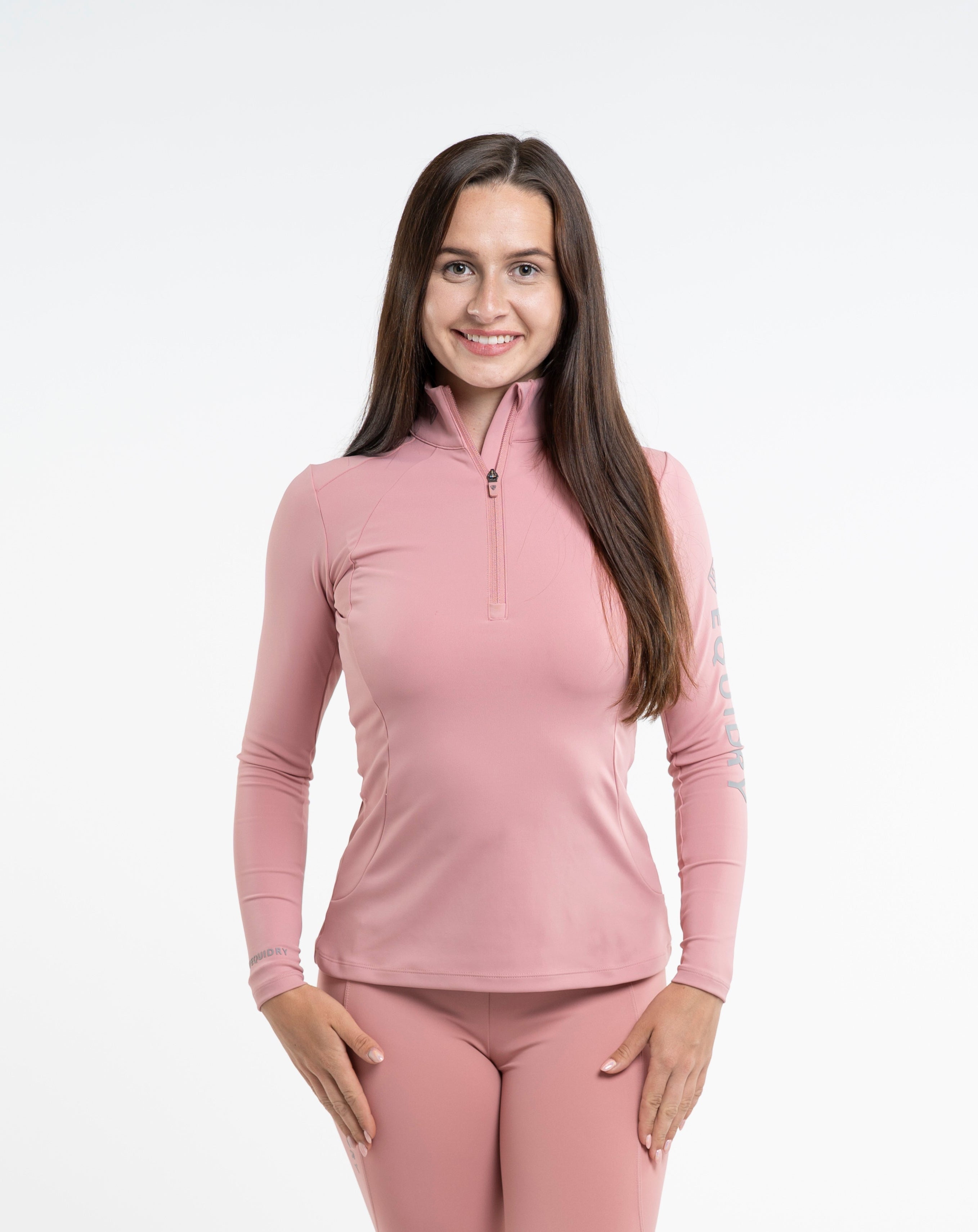 EQUIDRY Women's Water Repellent Base Layer Pale Pink/Grey