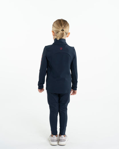 EQUIDRY Children's Water Repellent Base Layer Navy/Raspberry