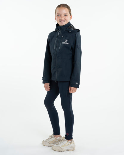Girl's Equidry Jacket Navy - Waterproof Riding Coat for Outdoor Adventures