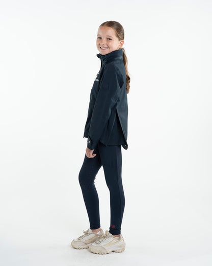 EQUIDRY Girl's Varsha Navy Jacket: Waterproof Riding Jacket for Young Equestrians