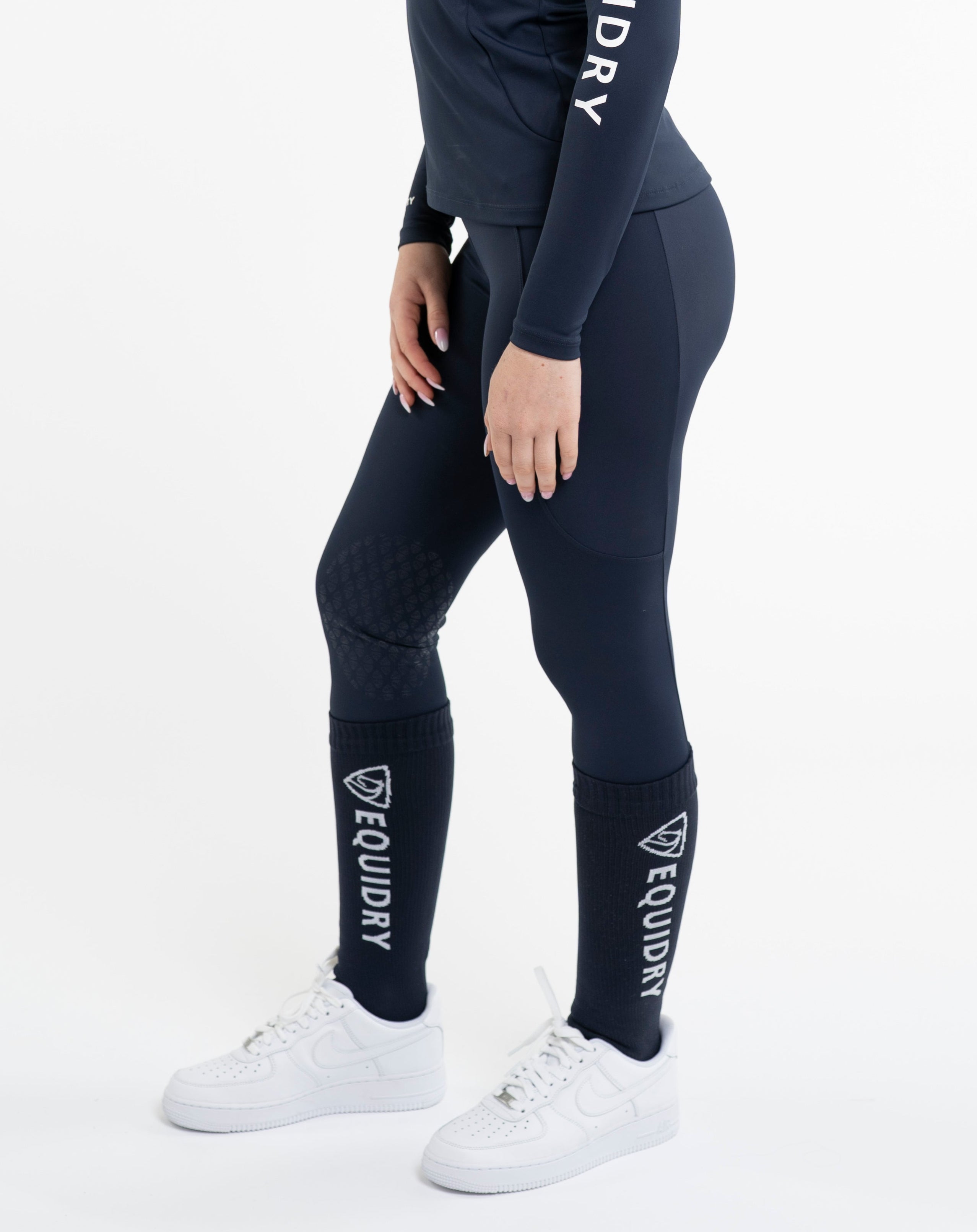 EQUIDRY Waterproof Socks Navy/White