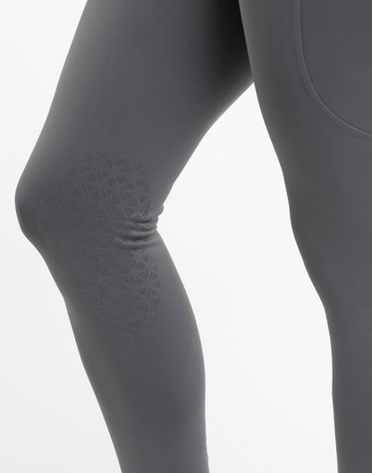EQUIDRY Water Repellent Leggings Knee Grip Women's Grey/White