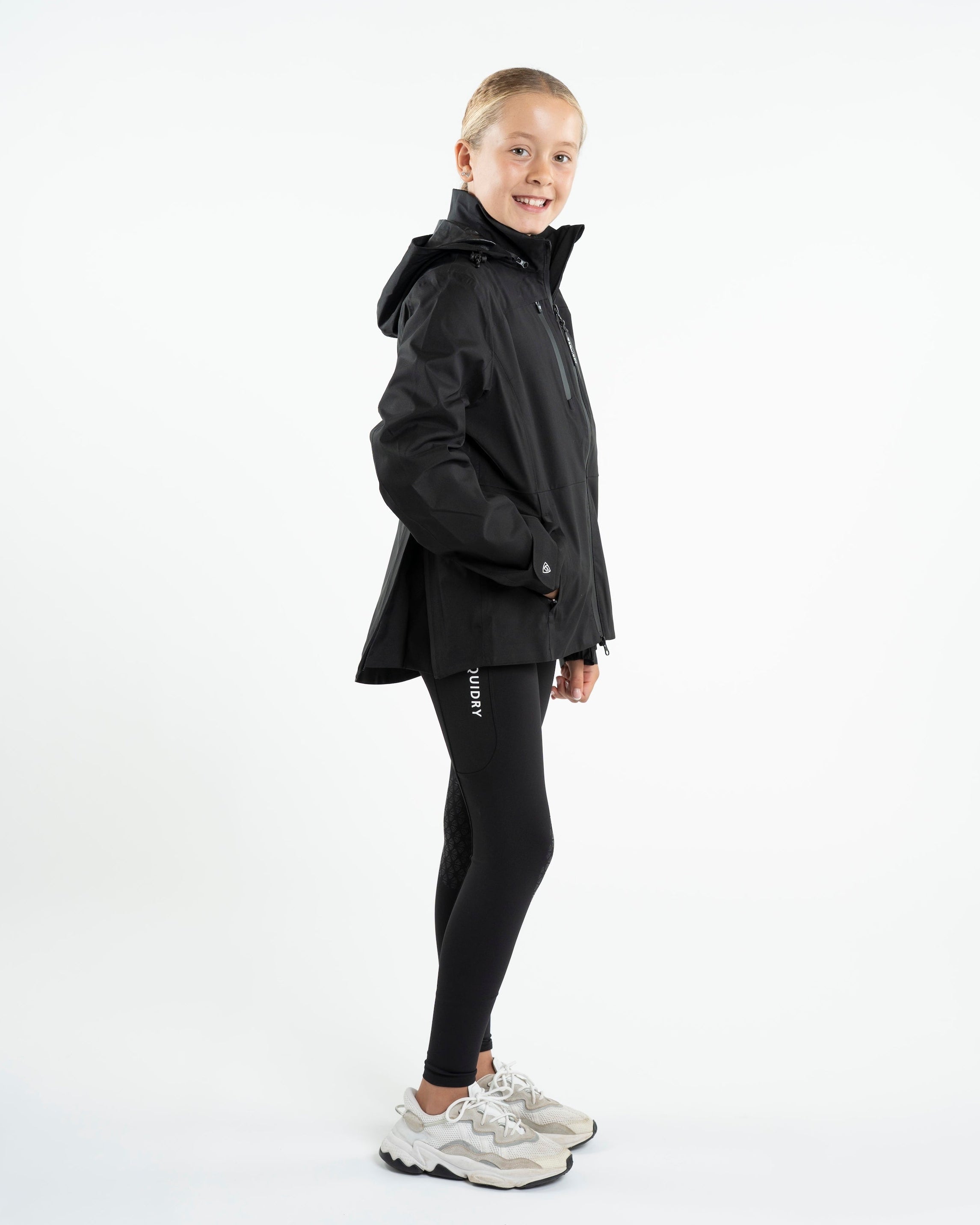 EQUIDRY Varsha Waterproof Riding Jacket Girl's Black