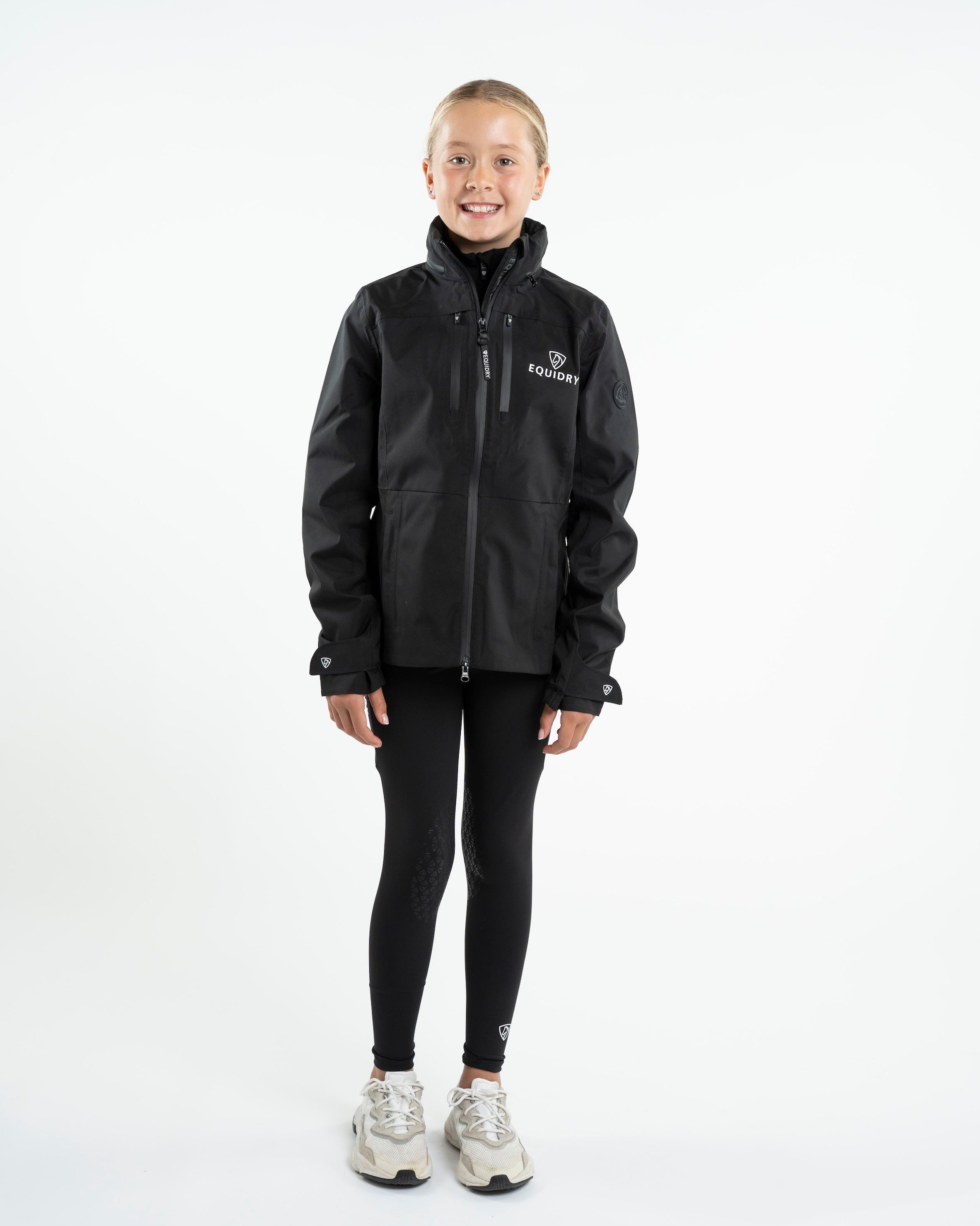 EQUIDRY Varsha Waterproof Riding Jacket Girl's Black