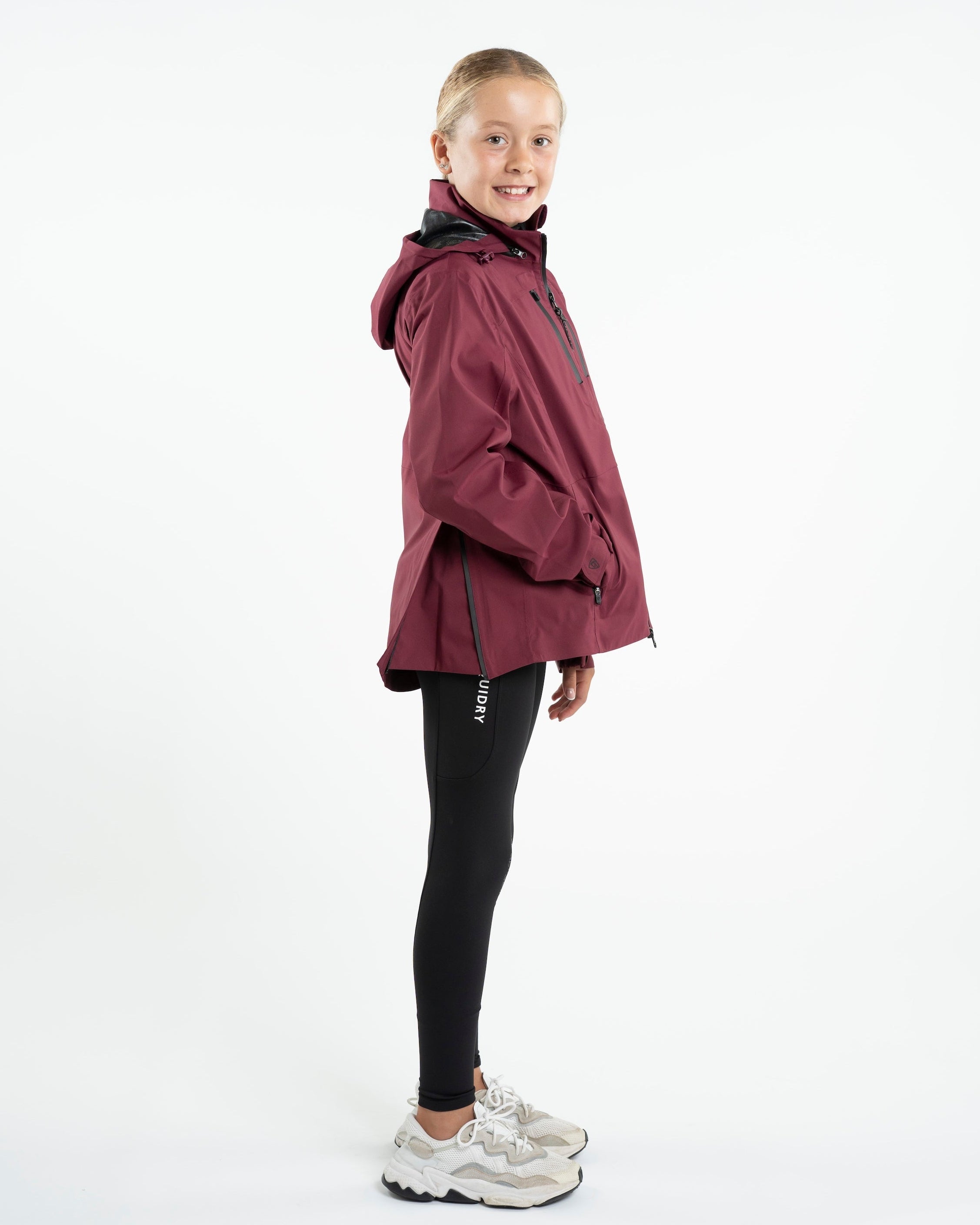 EQUIDRY Varsha Waterproof Riding Jacket Girl's Plum