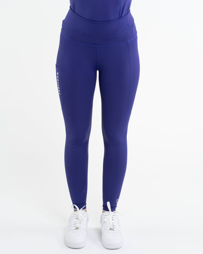 EQUIDRY Purple Riding Leggings: Water Repellent, Full Seat Grip, Kids Equestrian Apparel