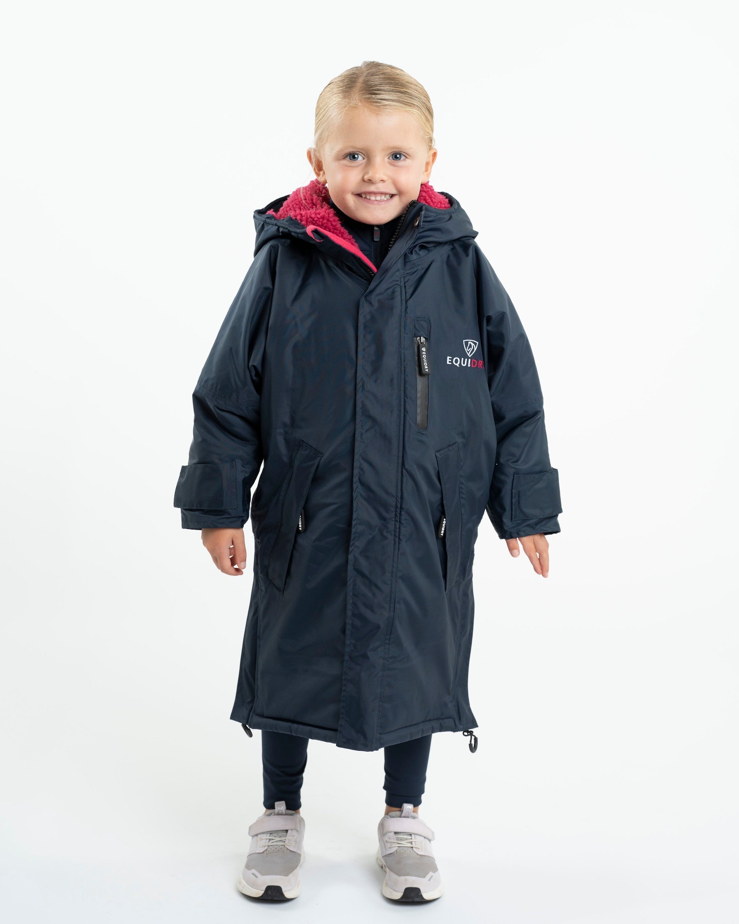 EQUIDRY Evolution Children's Thick Fleece Navy/Raspberry